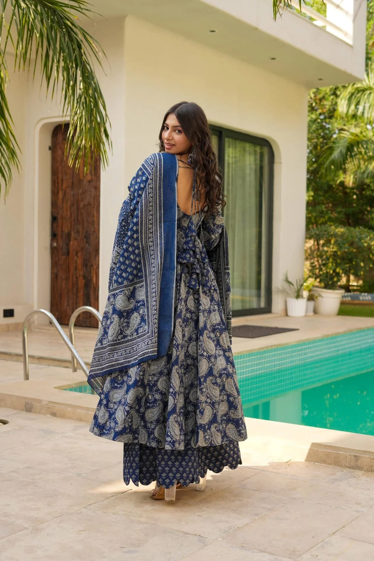 Jaipur, Clothing & Accessories, INR 3500,  Buy Idaho Dewy Blue Cotton Suit Set Online