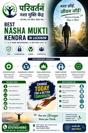 Lucknow, Health, Best Nasha Mukti Kendra In Lucknow | Parivartan Nasha Mukti Kendra