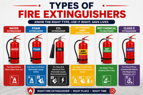 Mumbai, Materials, Types Of Fire Extinguishers: The Complete Fire Safety Guide Every Property Owner Should Re