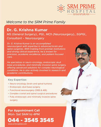 Chennai, Health, Dr. G. Krishna Kumar | Expert Neurosurgeon In Chennai