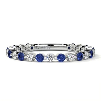 New York, Jewelry, USD 1,  Sapphire Wedding Band Three Fourth Eternity Ring
