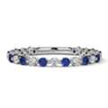 USD 1,  Sapphire Wedding Band Three Fourth Eternity Ring
