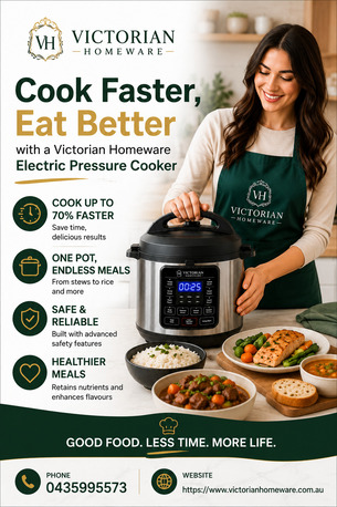 Melbourne, Business, Cook Faster, Eat Better With A Victorian Homeware Electric Pressure Cooker!