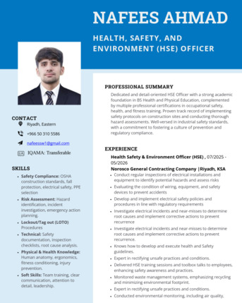 Riyadh, Job Seekers, HSE Officer