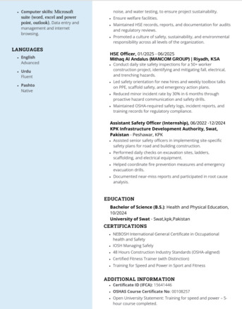 Riyadh, Job Seekers, HSE Officer
