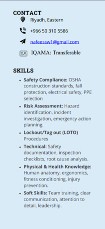 Riyadh, Job Seekers, Health Safety & Environment Officer (HSE)