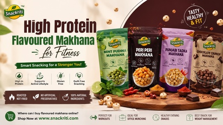 Mumbai, Food, High Protein Flavoured Makhana For Fitness | Healthy Roasted Snacks By Snackriti