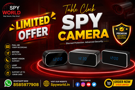 New Delhi, Electronics, INR 4450,  Best Table Clock Spy Camera Shop In Kalkaji &ndash; 8585977908 &ndash; Spy World