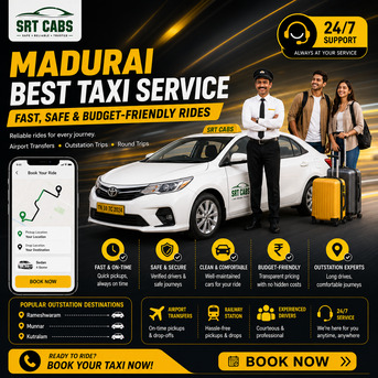 Madurai, Travel, SRT Cabs Madurai &ndash; The Top Rated Cab Service In Madurai For Every Traveller