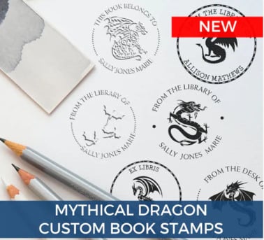 New York, Collectibles, USD 9,  Personalized Dragon Book Embosser And Dragon Library Stamp For Book Lovers
