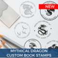 USD 9,  Personalized Dragon Book Embosser And Dragon Library Stamp For Book Lovers