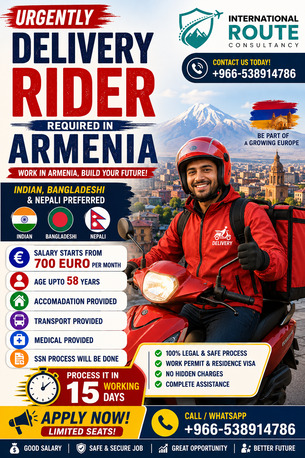 Yanbu, Immigration, GET JOBS IN ARMENIA WITHIN 15 DAYS