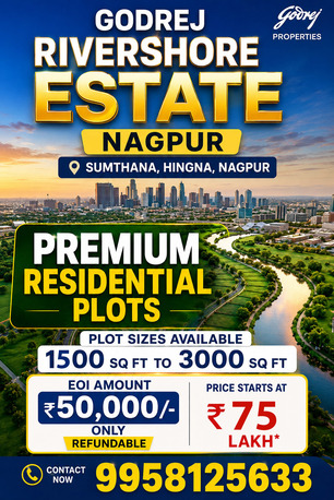 Nagpur, Residential Plots, INR 7500000,  1500 Sq. Feet,  Godrej Rivershore Estate-Connectivity And Convenience