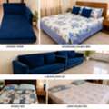 BHD 35,  Household Furniture, King Size Cot With Mattress, 2  Nos, 6 Door Wardrobe. Table. ,Tv Uni.