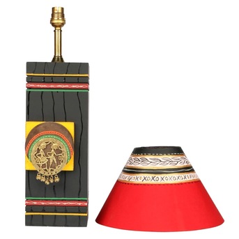 Mumbai, Household Items, INR 3479,  Handcrafted Wooden Table Lamp With Warli Art Design