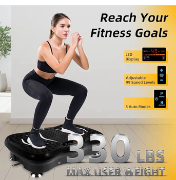 Al Muruj, Sporting Goods, SAR 180,  Vibration Fitness Exercise Machine For Home Use, With Bluetooth Speaker, 5 Program Modes,
