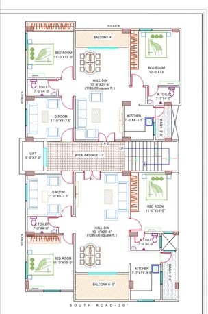 Hyderabad, Real Estate For Sale, INR 71,  3 BR,  1185 Sq. Feet,  3BHK On 1st Floor Flat For Sale On Permission Diamond Hills Tolichowki