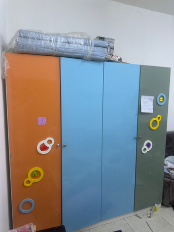 Al Malaz, Furniture, SAR 750,  4 Door Cabinet + Bed Cot With Mattress + Small Cabinet
