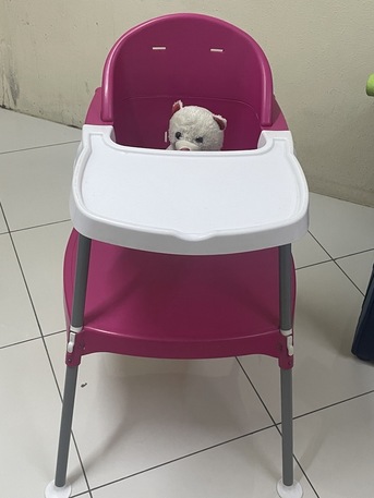 Al Khobar Al Shamalia, Baby & Kid Stuff, SAR 100,  3-in-1 Kids High Chair &ndash; Pink (Good Condition)