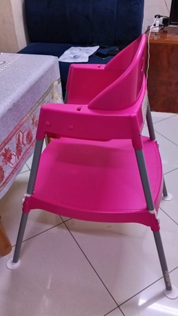 Al Khobar Al Shamalia, Baby & Kid Stuff, SAR 100,  3-in-1 Kids High Chair &ndash; Pink (Good Condition)