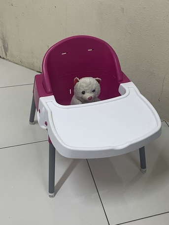 Khobar, Household Items, SAR 100,  Kids High Chair &ndash; Pink (Good Condition)