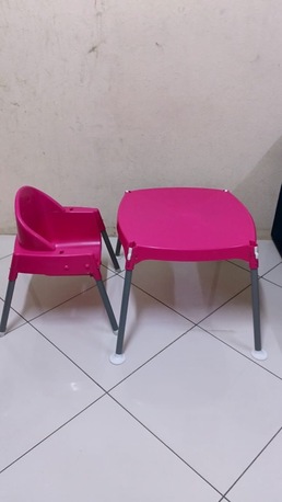 Khobar, Household Items, SAR 100,  Kids High Chair &ndash; Pink (Good Condition)