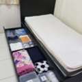 SAR 450,  Single Bed With Pull-Out Drawers, Like New, Rarely Used  / Cupboards
