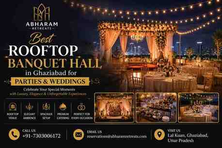 New Delhi, Restaurants, Luxury Rooftop Space For Birthday Parties In Ghaziabad | Abharam Retreats