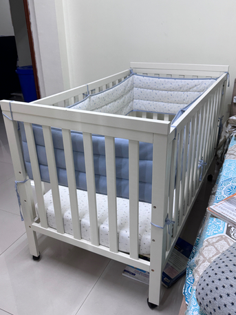 Jubail, Baby & Kid Stuff, SAR 600,  Crib With Adjustable Height (Up To 3 Years), Mattess And Bumper