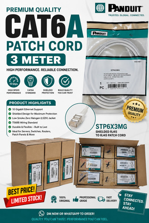 Khobar, Computers, SAR 20,  Panduit - CAT6A UTP Patch Cord 3 Meter