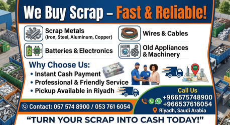 Al Wizarat, Items Wanted, We Buying Purchased All Types Of Scraps Materials +966575748900