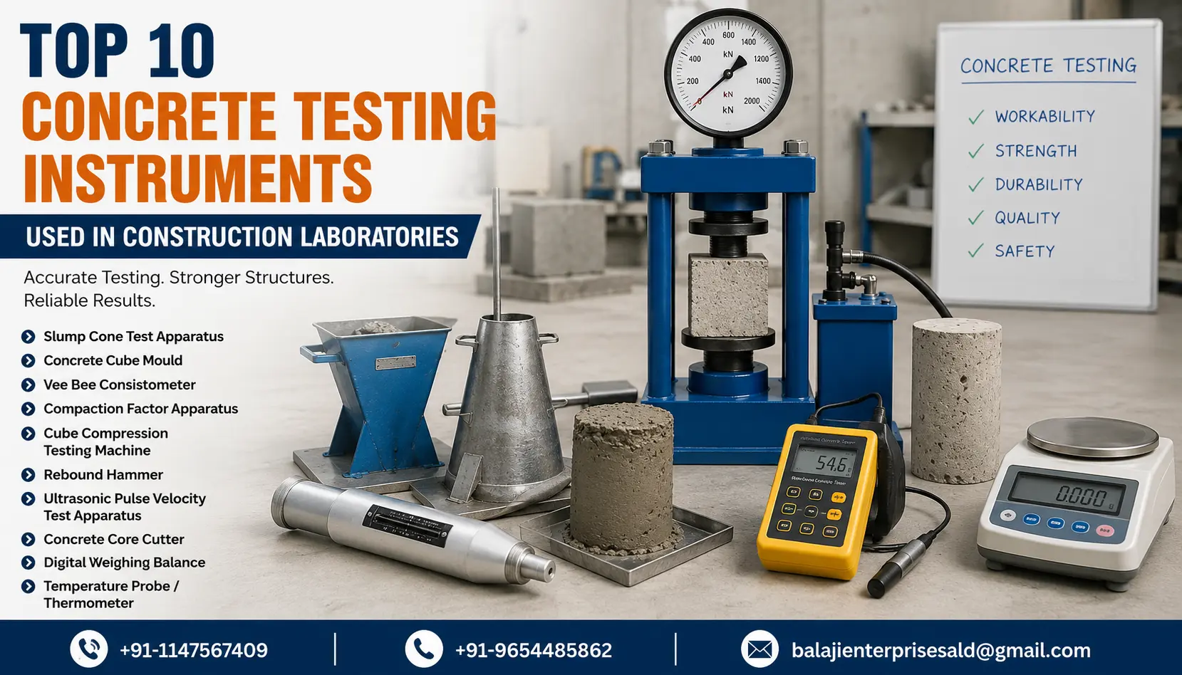 New Delhi, Industrial Machinery, Cement Testing Instruments & Concrete Testing Instruments | Balaji Testing Machine