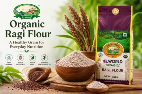 Noida, Food, INR 74,  Organic Ragi Flour A Healthy Grain For Everyday Nutrition | Elworld