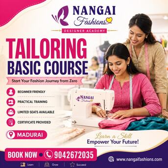 Madurai, Lessons Offered, Basic Tailoring Tutorials