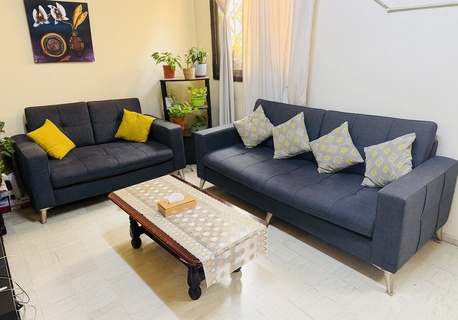 Jeddah, Furniture, SAR 500,  Four Seater Sofa And A Two Seater Sofa With Tea Table For Sale