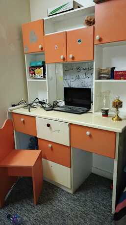 Riyadh, Furniture, SAR 300,  King Size Bed + Mattress And Kids Study Table