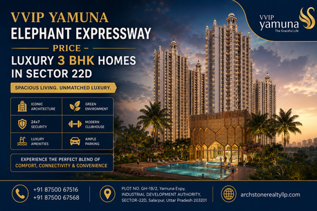 Greater Noida, Real Estate, VVIP Yamuna Expressway Price &ndash; Premium 3 BHK Homes In Sector 22D