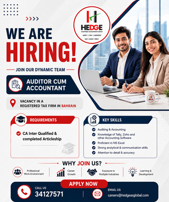 Muharraq, Jobs, ACCOUNTANT AUDITOR VACANCY
