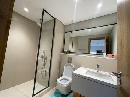 Amwaj Islands, Apartments, Flats, Houses & Villas, BHD 350/month,  Furnished,  Studio,  50 Sq. Meter,  Brand New FF Studio With Balcony  In Marrasi Terraces 1 For Rent