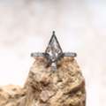 Salt And Pepper Diamond Ring With Natural Beauty