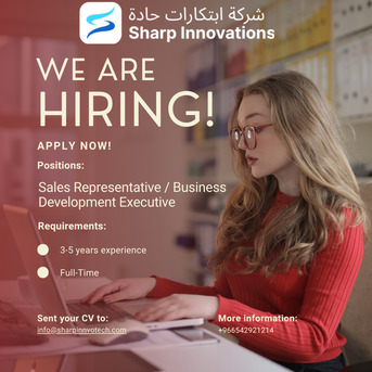 Riyadh, Jobs, Sales Representative / Business Development Executive