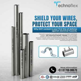 Al Hilal, Electrical & Plumbing, ⚡ Technoflex EMT Conduit Pipe – Strong & Safe Wiring Protection