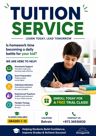 Kabul, Training, TUITION SERVICE &ndash; GRADES 1&ndash;12