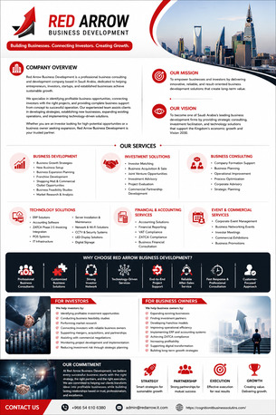 Riyadh, Business, Grow Your Business With RED ARROW We Bring Investors For You