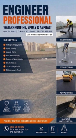 Riyadh, Construction, Waterproofing Working