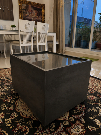 Hidd, Furniture, BHD 9,  Modern Charcoal Coffee Table / Ottoman &ndash; Good Condition