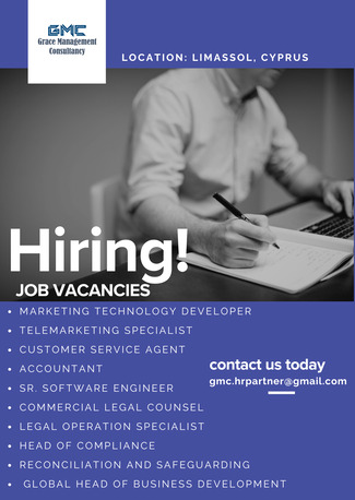 Nicosia, Jobs, Head Of Compliance