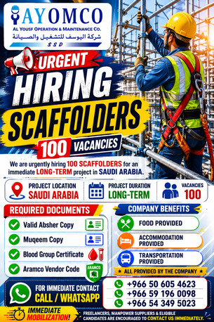 Jubail, Jobs, Scaffolders