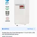 SAR 700,  Geepas 201liters Double Door No-Frost Refrigerator