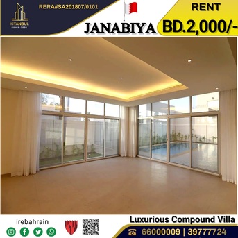 Janabiya, Villas, BHD 2000,  Semi Furnished Luxurious Villa For Rent In Janabiya